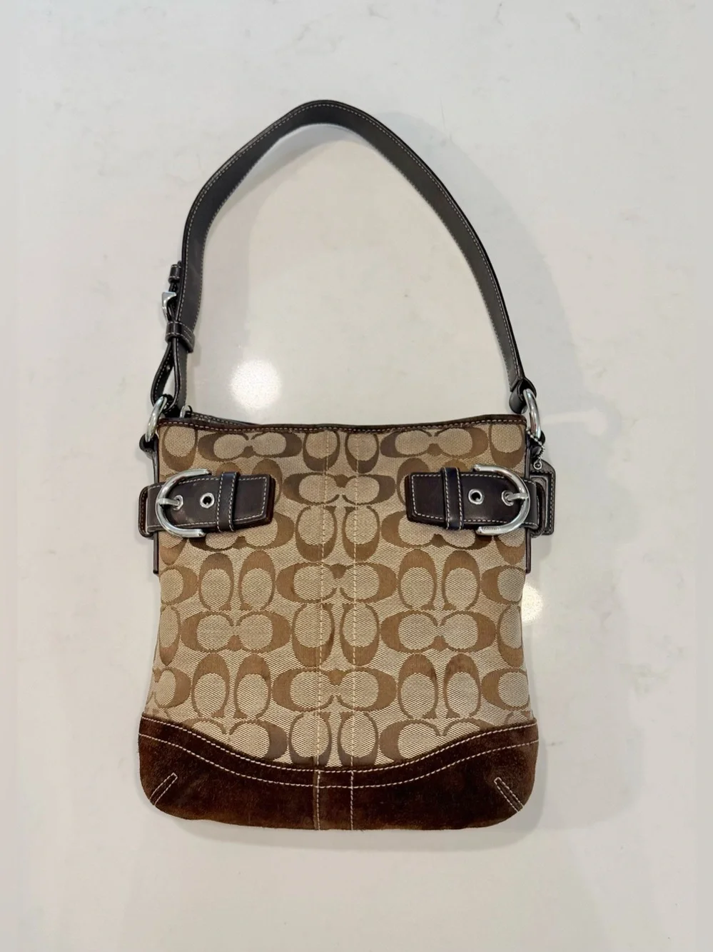 Vintage Y2K Coach Signature Soho Slim Duffle shoulder bag
